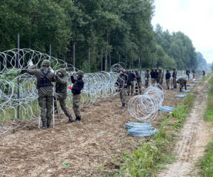 Budowa ogrodzenia na granicy polsko-białoruskiej