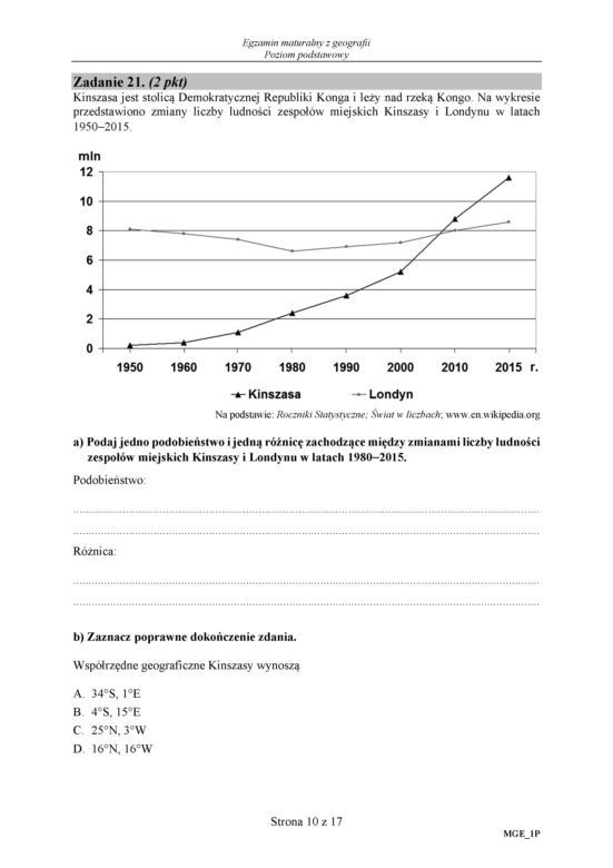Matura 2018 - Geografia poziom podstawowy. Arkusze egzaminacyjne, stara matura