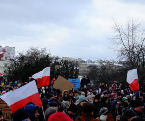 Protest antyszczepionkowców w Lublinie. Początek był przerażający