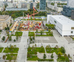 Budowa siedziby teatru TR Warszawa na Placu Defilad