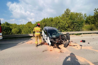 Wypadek na Szosie Zambrowskiej w Łomży. Jedna osoba została poszkodowana!