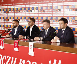 Cezary Kulesza i sekretarz Łukasz Wachowski ogłosili nowego sponsora PZPN