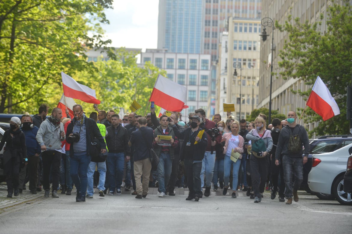 Protest przedsiębiorców pod kancelarią premiera