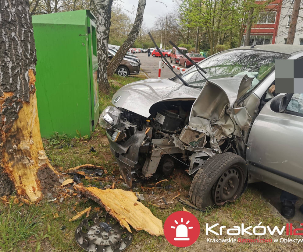 Wypadek na ul. Pachońskiego w Krakowie