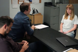 Barwy szczęścia odc. 3312. Agnieszka (Katarzyna Tlałka), Marcin Kodur (Oskar Stoczyński), Majak (Łukasz Borkowski)