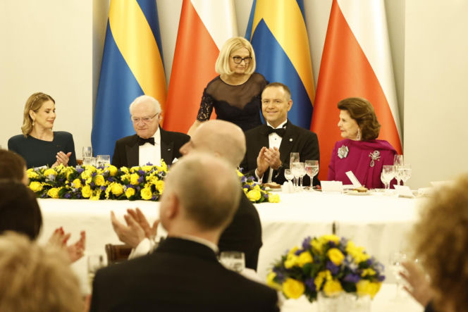 Obiad na cześć szwedzkiej pary królewskiej