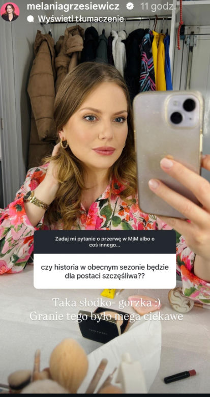 M jak miłość. Melania Grzesiewicz (Anita) na Instagramie o odejściu z serialu