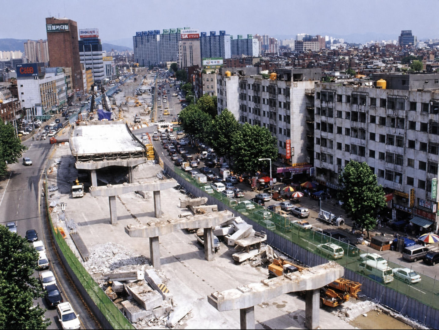 Cheonggyecheon w Seulu - zdjęcia archiwalne
