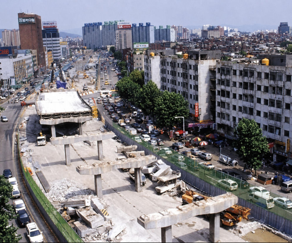 Cheonggyecheon w Seulu - zdjęcia archiwalne