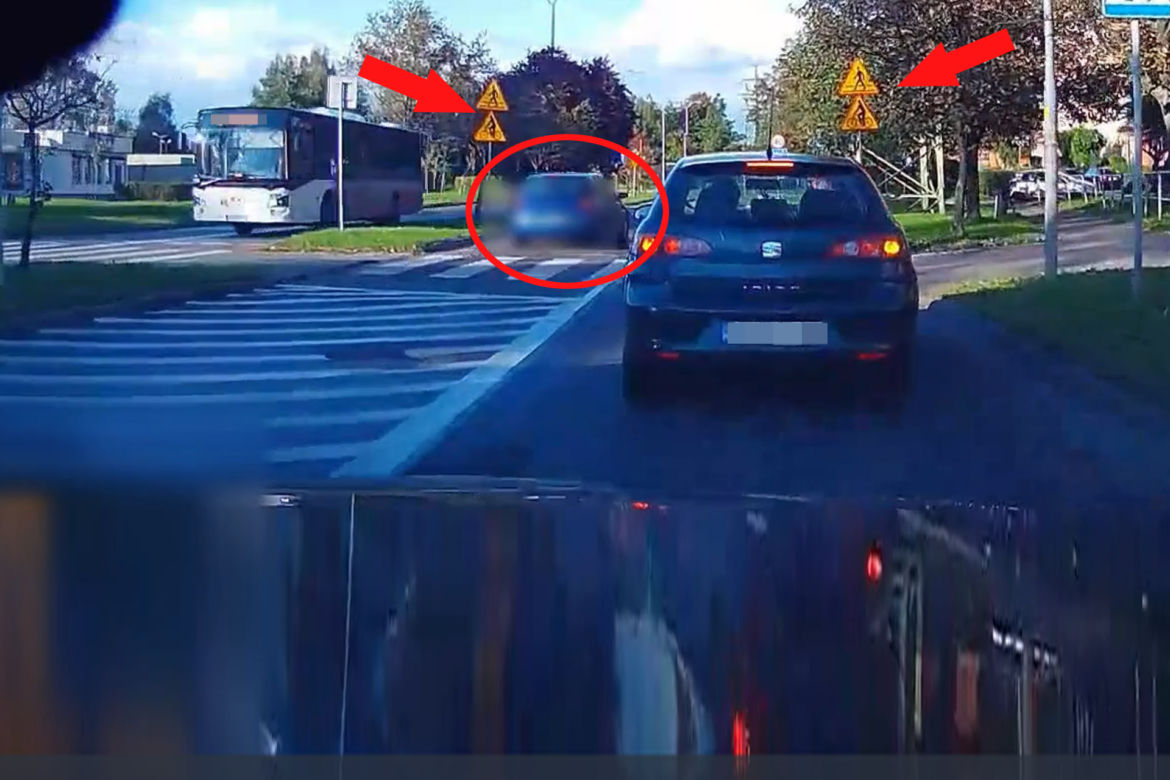 Kierowca zatrzymał się, by przepuścić matkę z wózkiem. Nagle stało się to. Nagranie z kamery jest szokujące