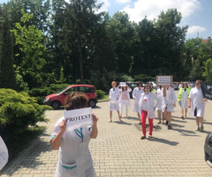 Protest pracowników Inspekcji Weterynaryjnej we Wrocławiu