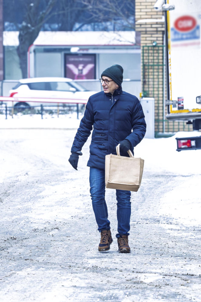 Senator Krzysztof Kwiatkowski na zakupach