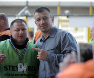 Adamek na trybunach