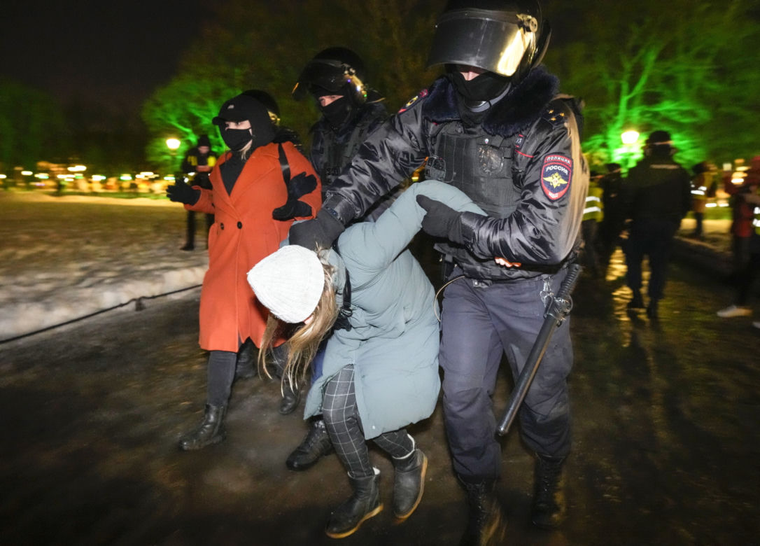 Protesty w Rosji przeciwko wojnie na Ukrainie 
