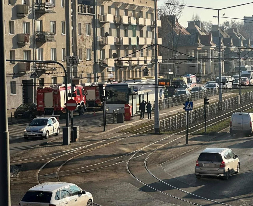 Wypadek na Kopcińskiego w Łodzi