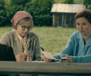 Stulecie Winnych 3 sezon odc. 35. Andzia (Barbara Wypych), Ania (Urszula Grabowska), Michał (Stefan Pawłowski)