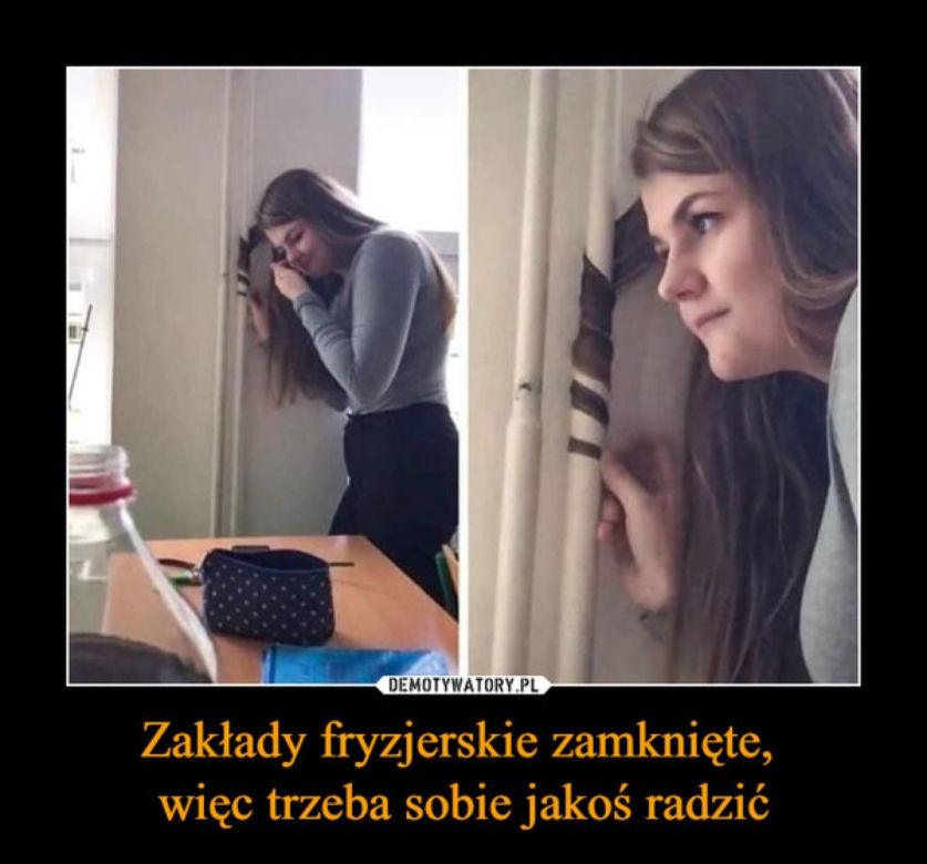 Fryzjerzy kontra koronawirus. Te memy bawią do łez