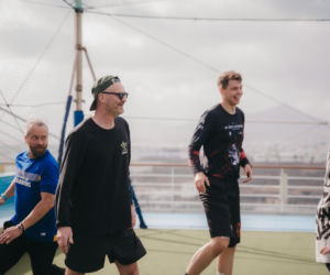 Zagraliśmy w kosza na dachu statku!