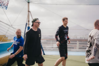 Zagraliśmy w kosza na dachu statku!