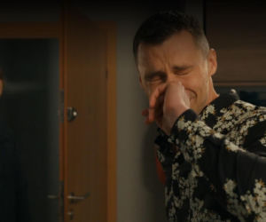 Barwy szczęścia odc. 3341. Darek Janicki (Andrzej Niemyt), Hubert (Marek Molak)