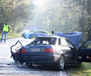 Wypadek w Malewszczyźnie. 20-latek uderzył w drzewo