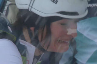 Iwona Januszyk zrozpaczona po swoim biegu