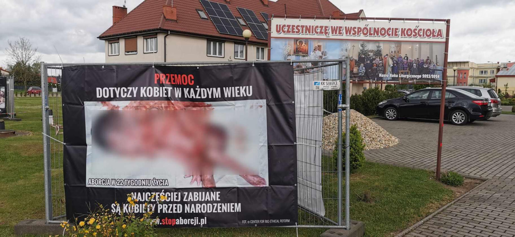 Antyaborcyjne plakaty w Koninie