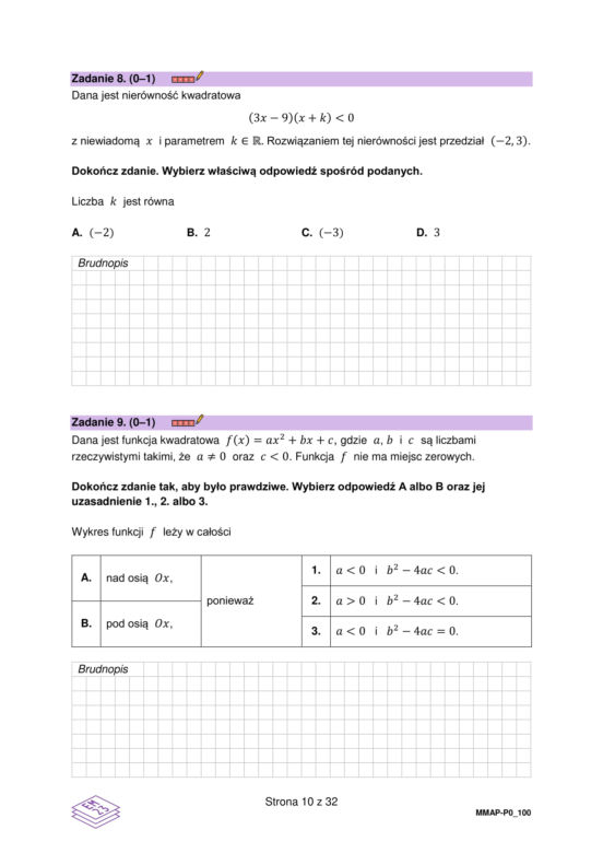 Matura próbna CKE: matematyka