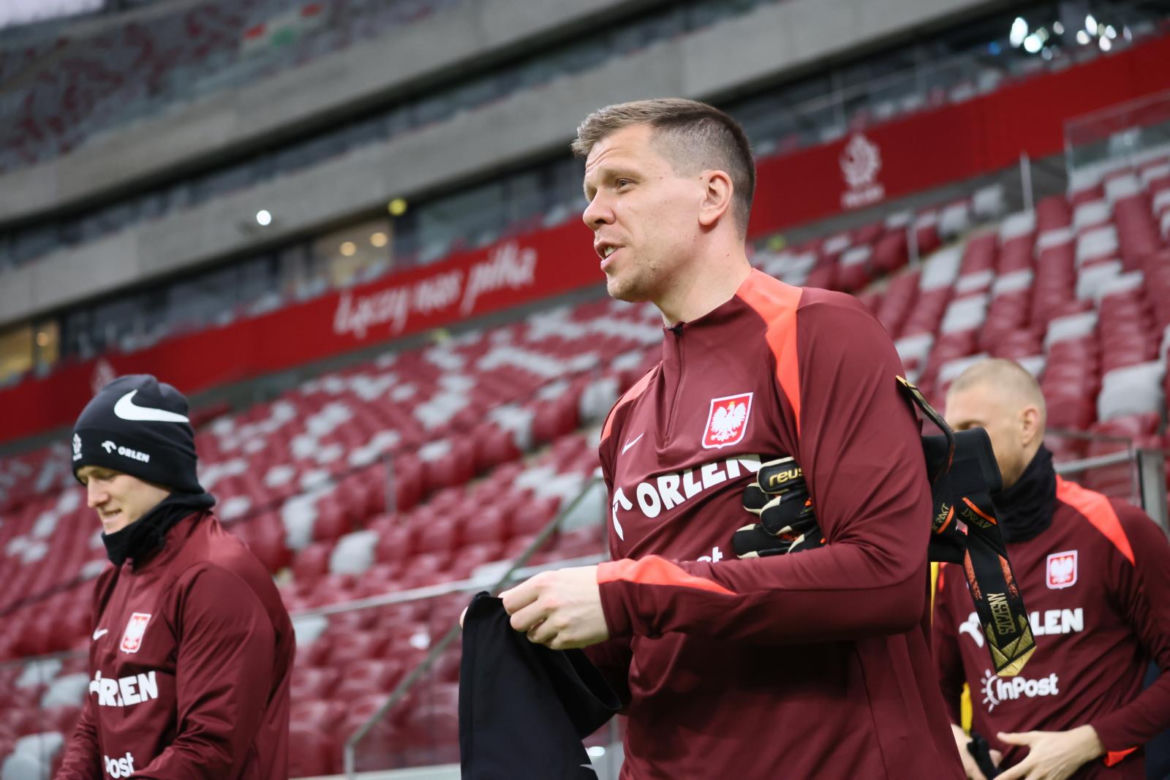 Trening reprezentacji Polski na PGE Narodowym przed meczem barażowym z Estonią o Euro 2024