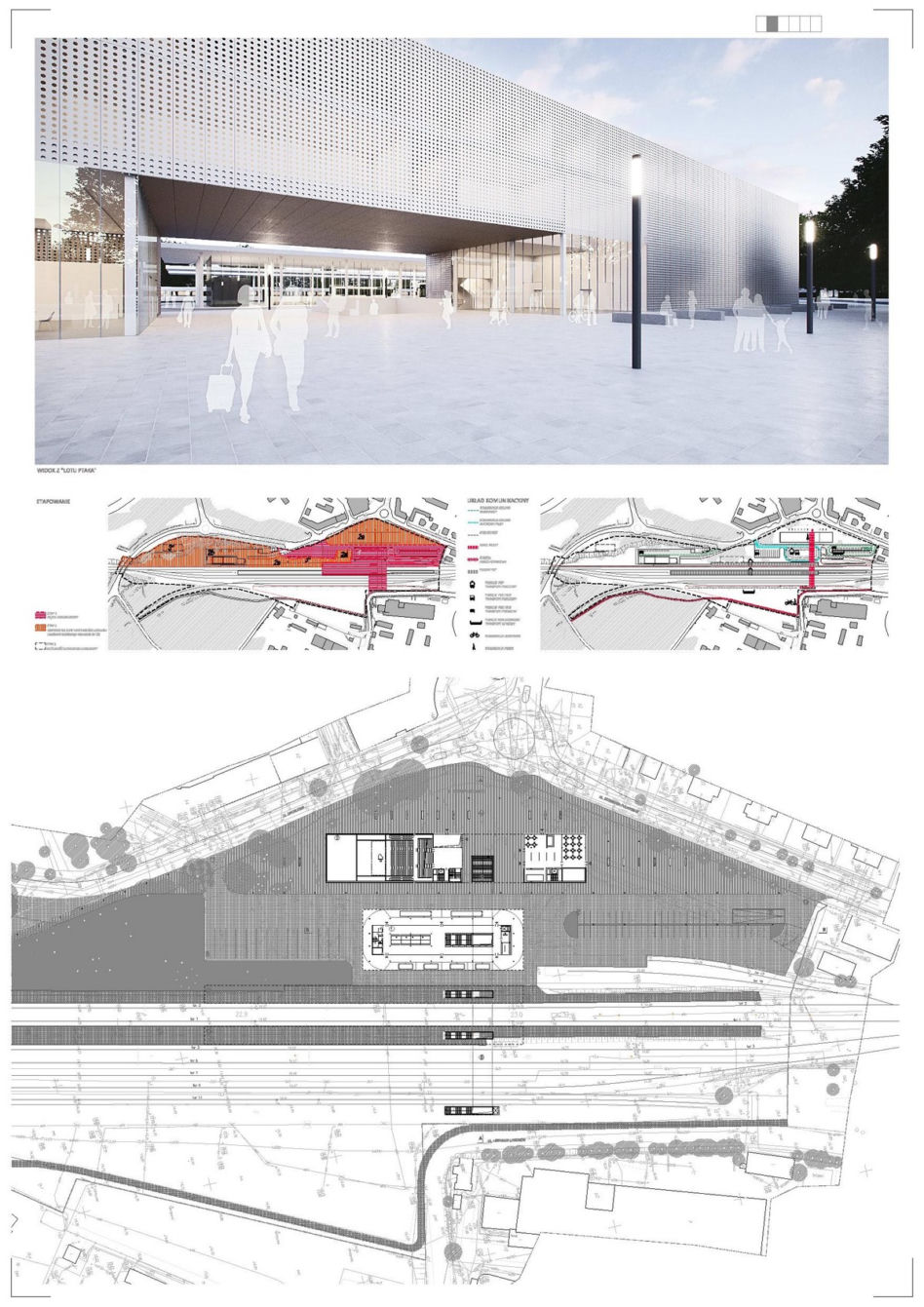 Projekt dworca kolejowo-autobusowego w Goleniowie powiązanego z centrum kultury i aktywności lokalnej
