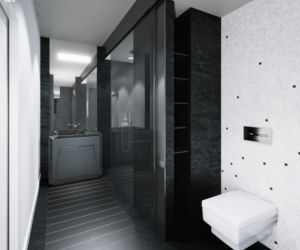 Apartament w czerni i w bieli. Projekt pracowni 81.WAW.pl