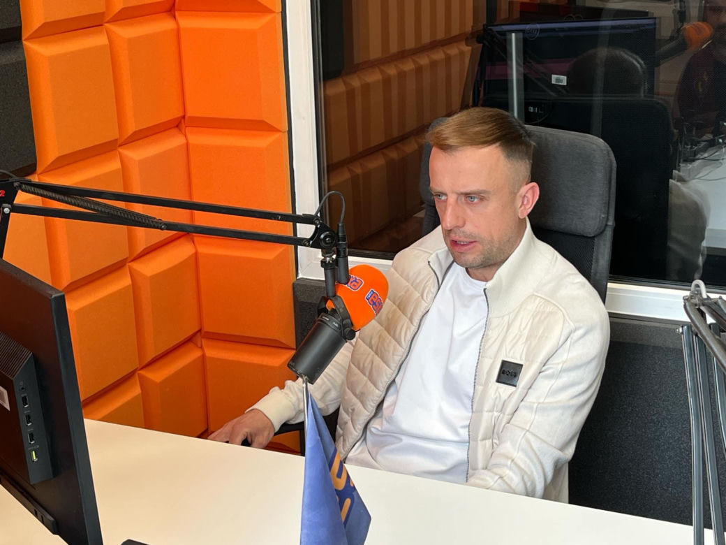 Kamil Grosicki w studiu Radia Eska