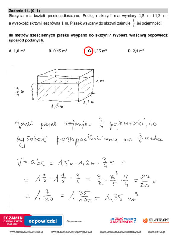 Egzamin ósmoklasisty 2021 matematyka