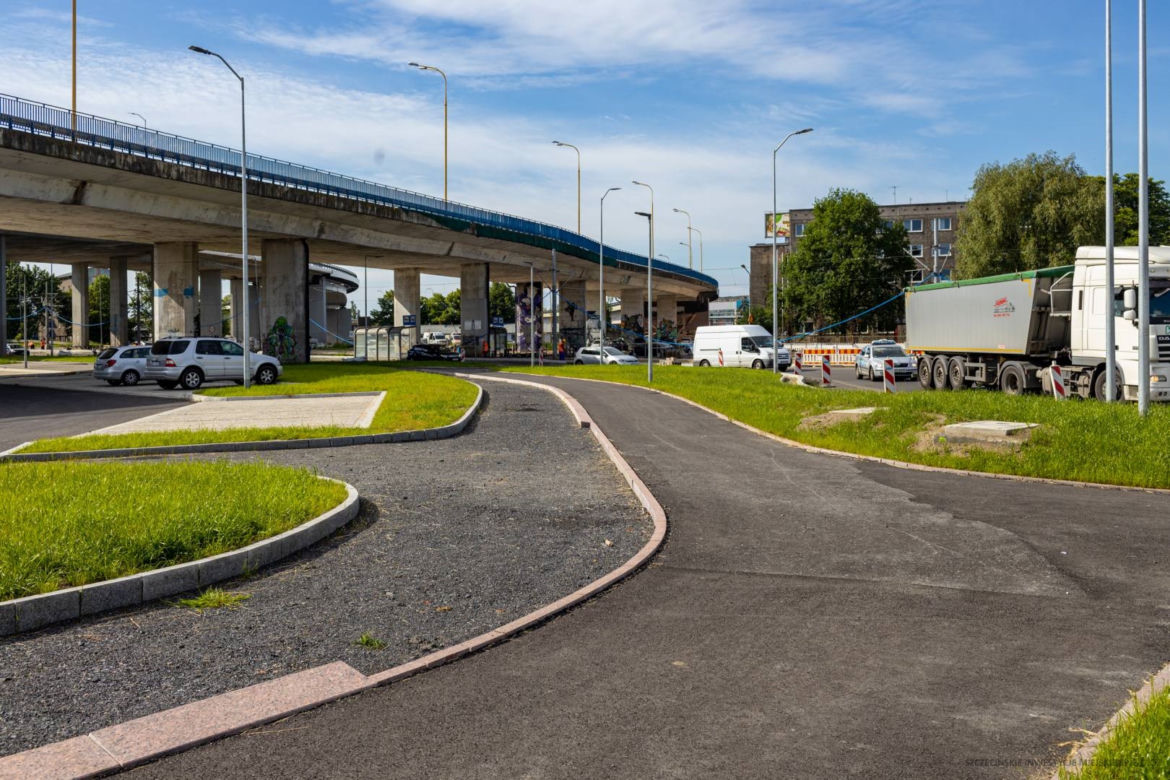 Przebudowa układu drogowego na Międzyodrzu - czerwiec 2022