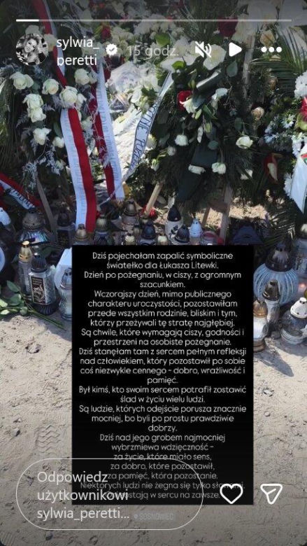 Sylwia Peretti pokazała grób Łukasza Litewki… Łzy same napływają do oczu