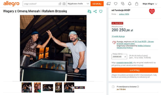 Najciekawsze aukcje gwiazd dla WOŚP. Sprawdź, co można wylicytować