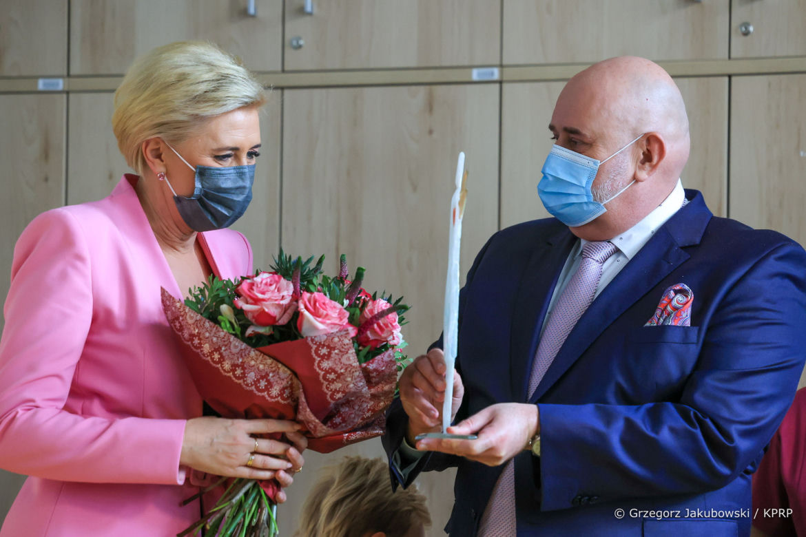 Agata Duda odwiedziła chore dzieci
