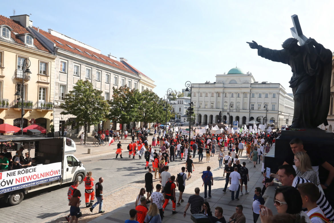 Wielki protest medyków w Warszawie