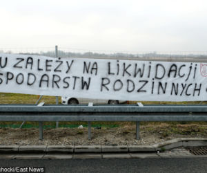 Protest rolników na A4 pod Brwinowem