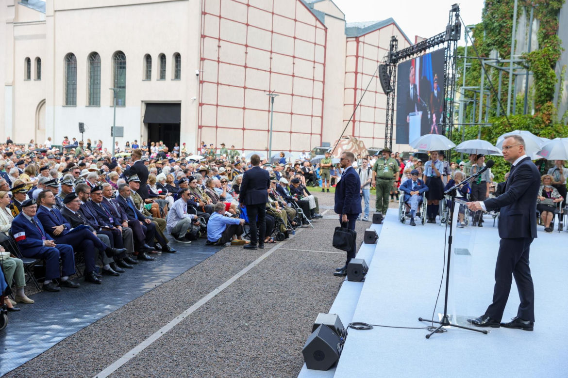 Andrzej Duda na Obchodach 80. rocznicy wybuchu Powstania Warszawskiego