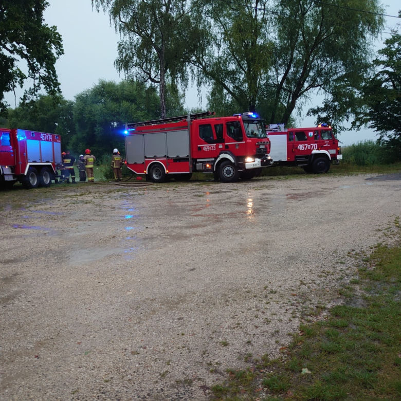 Pożar w Łęgowie pod Iławą