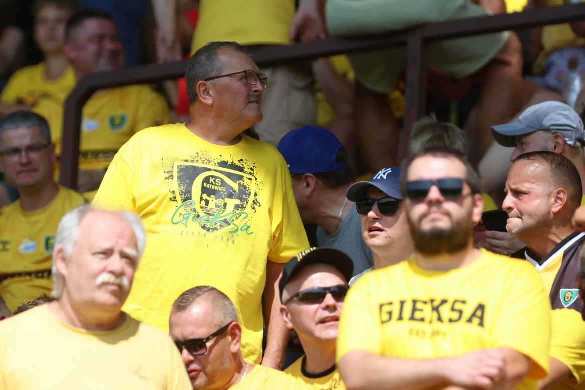 Kibice podczas meczu Mecz GKS Katowice - Jagiellonia Białystok