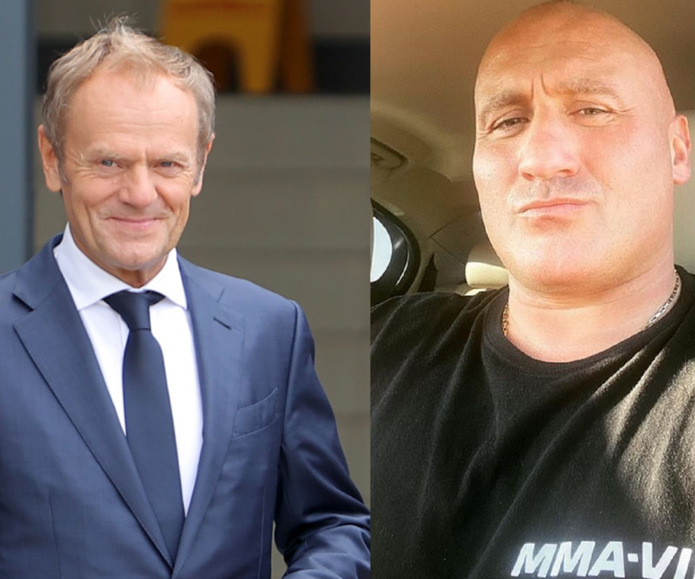 Donald Tusk i Marcin Najman