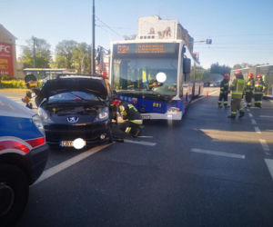 Wypadek na rondzie Jagiellonów w Bydgoszczy