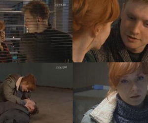 KOMISARZ ALEX 3 sezon odc. 32. ŚMIERĆ MARKA BROMSKIEGO. Lucyna (Magdalena Walach), Marek Bromski (Jakub Wesołowski)