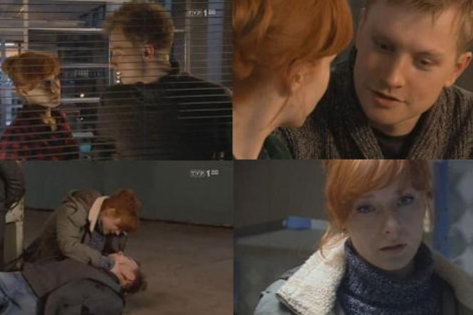 KOMISARZ ALEX 3 sezon odc. 32. ŚMIERĆ MARKA BROMSKIEGO. Lucyna (Magdalena Walach), Marek Bromski (Jakub Wesołowski)
