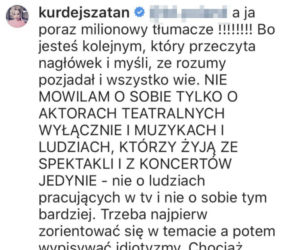 Basia Kurdej-Szatan  jak będzie trzeba odda aktorom wszystko co ma 