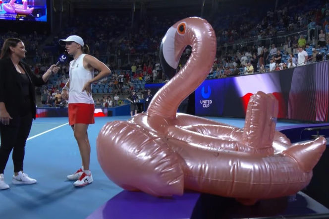 Iga Świątek i flaming Flami