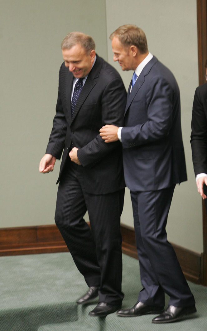 Donald Tusk i Grzegorz Schetyna