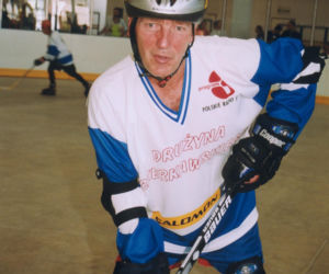 Karol Strasburger ćwiczy